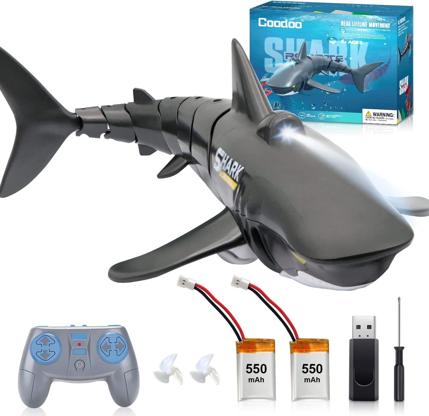 2.4G Remote Control Shark Toy for Swimming Pool Bathroom