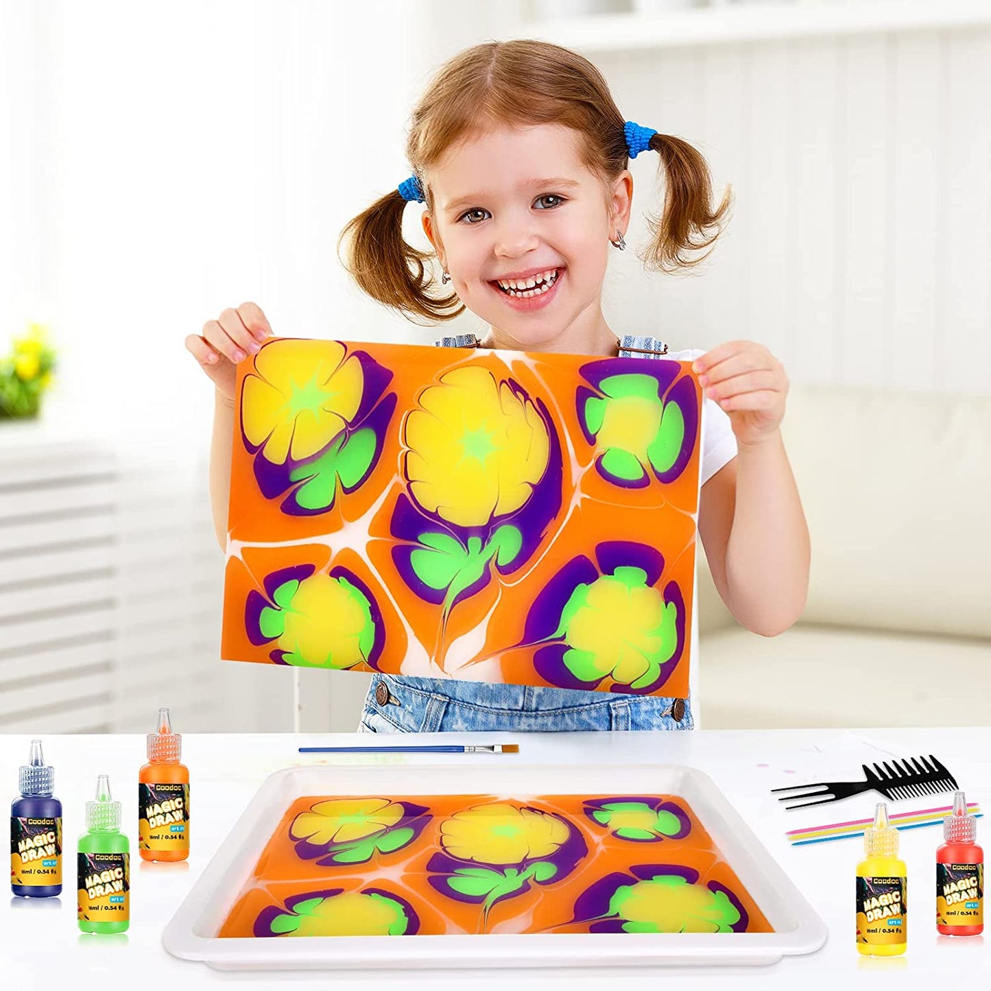 Water Marbling Paint for Kids - Arts and Crafts for Girls & Boys