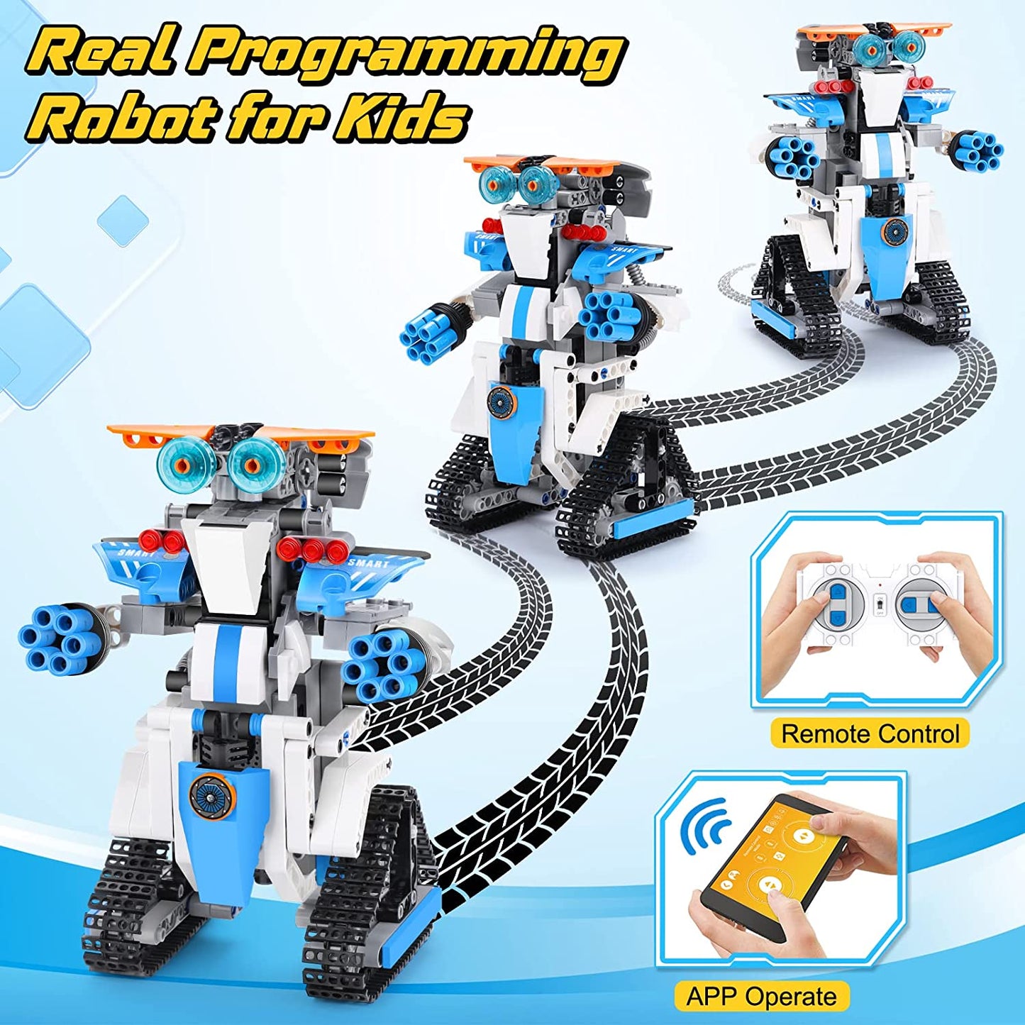 STEM Projects Remote APP Controlled Robot Building Kit-358 Pieces