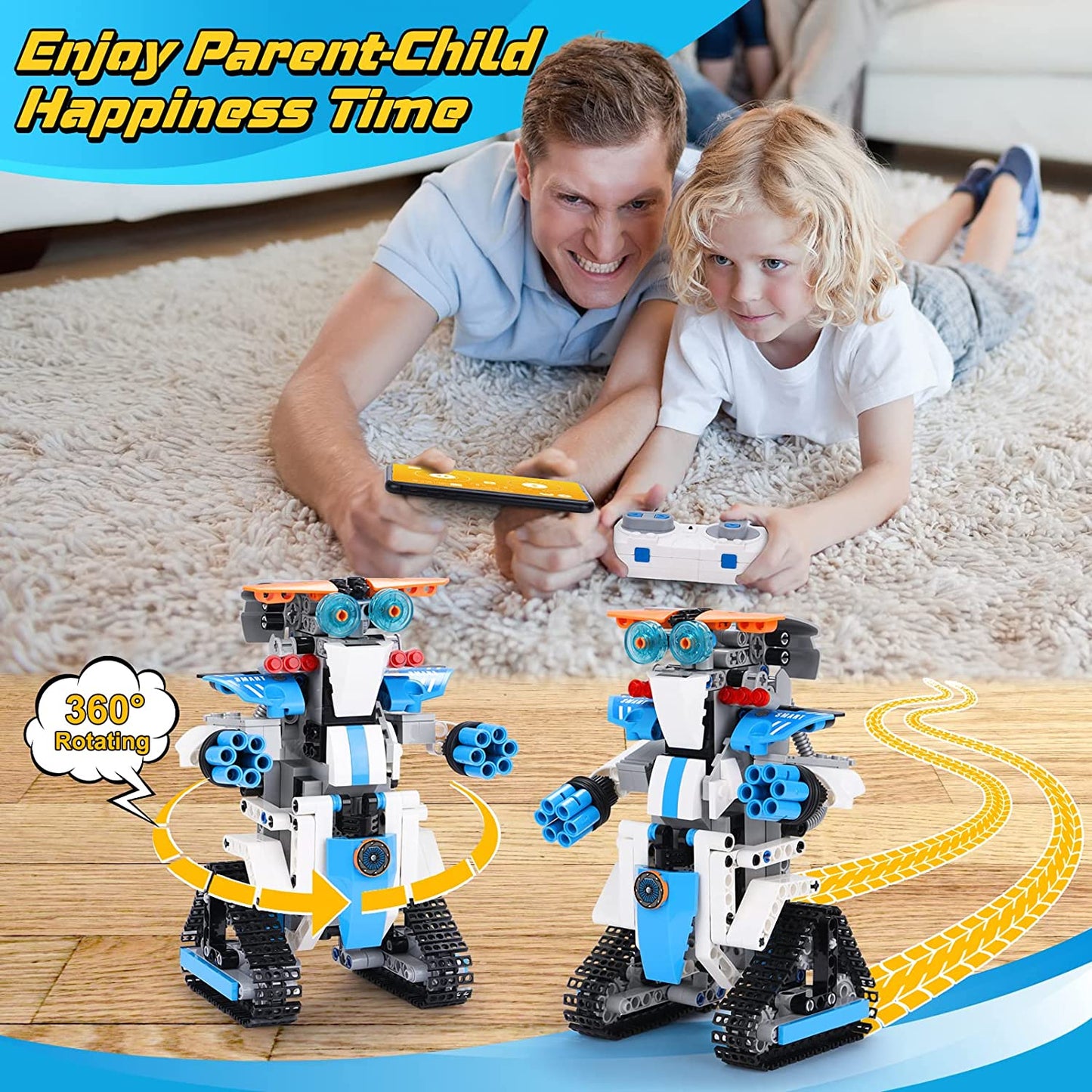 STEM Projects Remote APP Controlled Robot Building Kit-358 Pieces