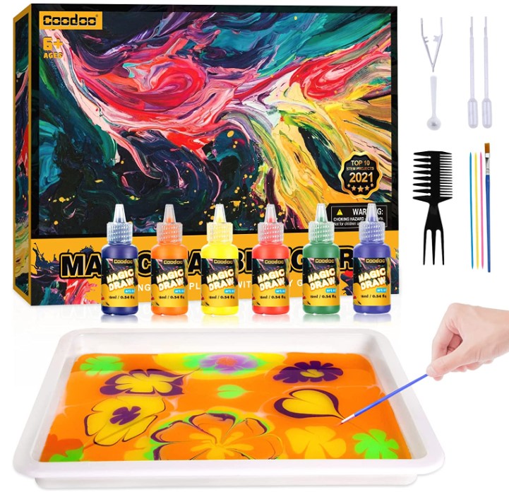 Water Marbling Paint for Kids - Arts and Crafts for Girls & Boys