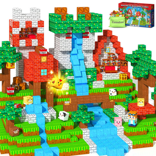 Coodoo 150 PCS Magnetic Blocks Forest Fantasy World Learning and Educational Toys Outdoor Toys for 4 Year Olds