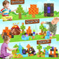 Coodoo 84 PCS Dinosaur Adventure Set Creative Jurassic Scenes Gifts for Kids
