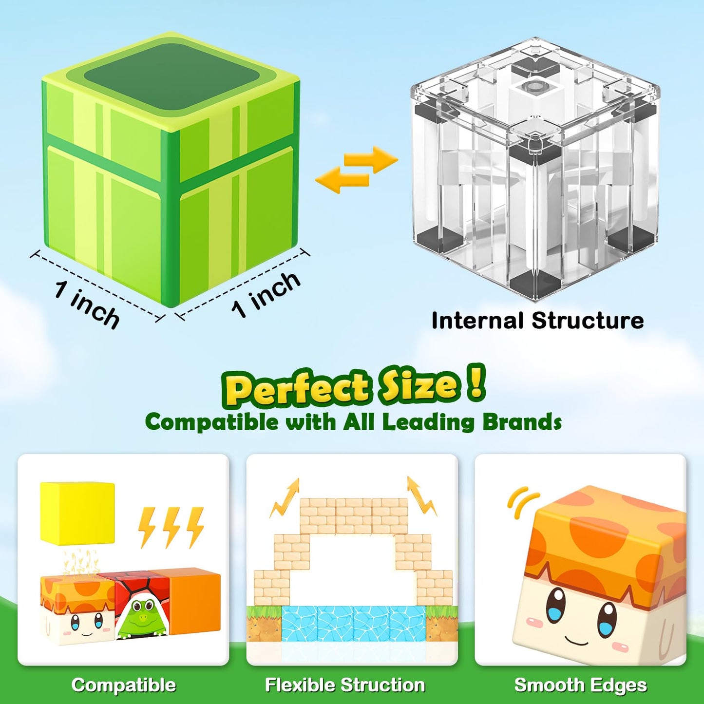 Coodoo 72 PCS Magnetic Blocks Magic Teleport Pipes Set Montessori Stem Outdoor Toys for Boys