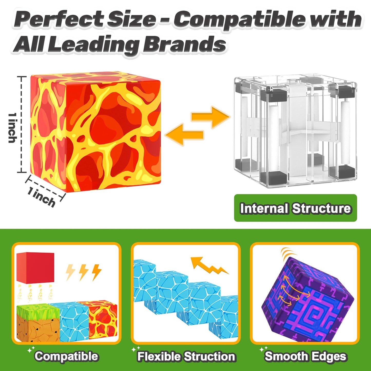 Coodoo 84 PCS Magnetic Blocks Magic Portal Set Creative Kids Games Stem Learning Toys