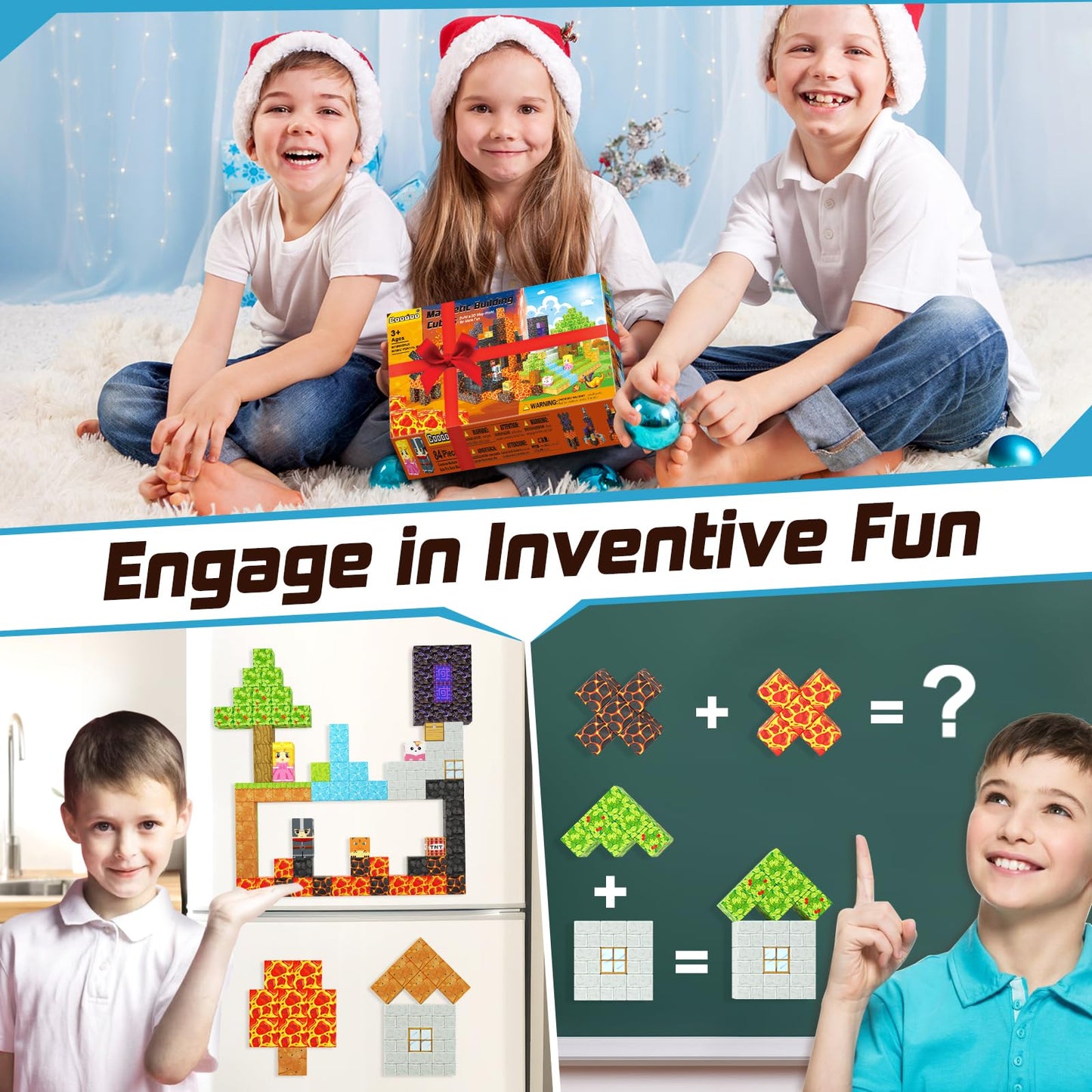 Coodoo 84 PCS Magnetic Blocks Magic Portal Forest Edition Outdoor Toys for Kids